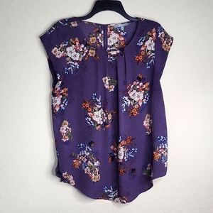 Mauve Floral Blouse XL